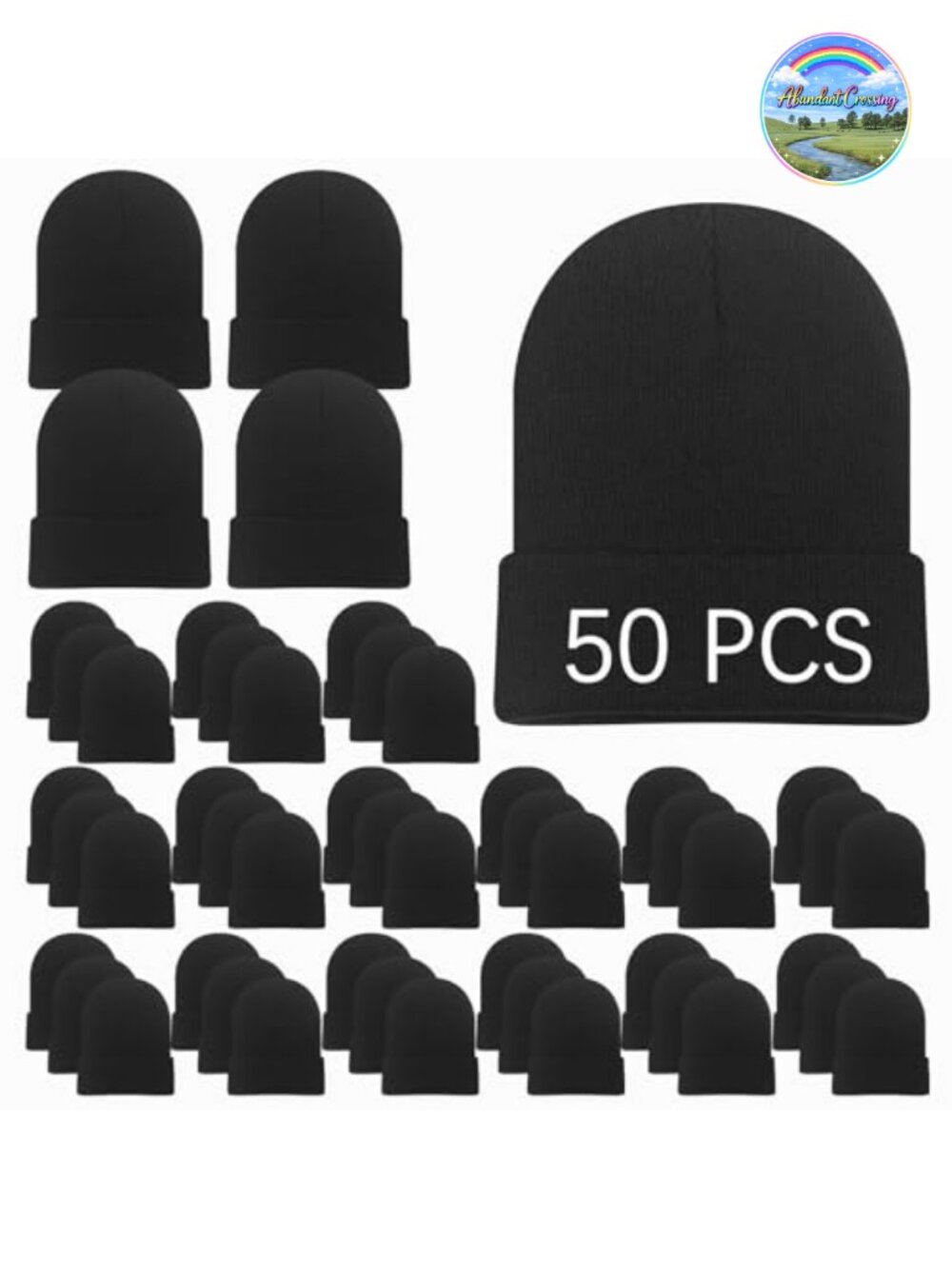 Unisex Double Knit Acrylic Beanie Hat Value Pack for Women & Men, Soft